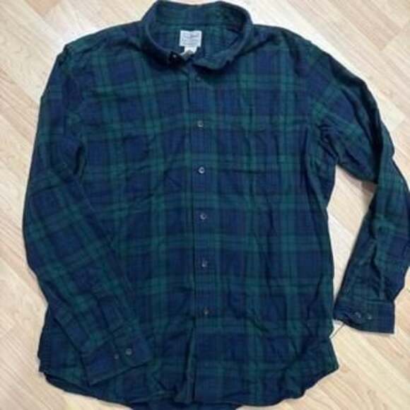 L.L.Bean Other - LL Bean Green and Blue Plaid Flannel Button-Up Shirt Traditional Fit